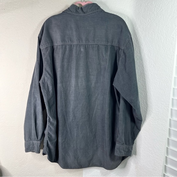 Urban Outfitters Corduroy Navy Button Up Size M - Picture 2 of 3